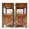 Art Nouveau Oak Bedside Tables, 1900s, Set of 2 1