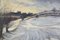 Marianne Cox, Rural Winter Landscape, 20th Century, Large Oil on Board 8