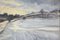 Marianne Cox, Rural Winter Landscape, 20th Century, Large Oil on Board 5