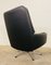 Chaise Pivotante Mid-Century en Cuir Noir par Svend Skipper, Danemark, 1970s 9