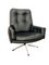 Mid-Century Danish Black Leather Swivel Chair by Svend Skipper, 1970s 15