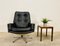 Mid-Century Danish Black Leather Swivel Chair by Svend Skipper, 1970s 14