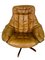 Mid-Century Danish Brown Leather Swivel Chair from Bramin, 1970s, Image 8