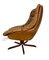Mid-Century Danish Brown Leather Swivel Chair from Bramin, 1970s, Image 6