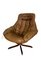Mid-Century Danish Brown Leather Swivel Chair from Bramin, 1970s 9