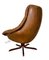 Mid-Century Danish Brown Leather Swivel Chair from Bramin, 1970s 5