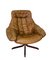 Mid-Century Danish Brown Leather Swivel Chair from Bramin, 1970s, Image 11