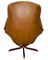 Mid-Century Danish Brown Leather Swivel Chair from Bramin, 1970s, Image 4