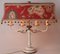 Hollywood Regency Tischlampe mit Weltkarten-Lampenschirm, 1950er 5