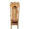 Butaca trono inglesa antigua de madera tallada, Imagen 6