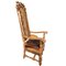 Antique English Carved Wood Throne Armchair 7