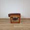 Danish Modern Teak and Leather Ottoman, 1960s, Image 3