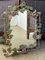 French Painted Tole Flower Wall Mirror, 1950s 10