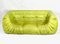 Vintage 3-Seat Togo Sofa with Arms in Green Leather by Michel Ducaroy for Ligne Roset, 2012 4