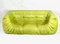 Vintage 3-Seat Togo Sofa with Arms in Green Leather by Michel Ducaroy for Ligne Roset, 2012, Image 4