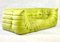 Vintage 3-Seat Togo Sofa with Arms in Green Leather by Michel Ducaroy for Ligne Roset, 2012, Image 3