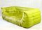 Vintage 3-Seat Togo Sofa with Arms in Green Leather by Michel Ducaroy for Ligne Roset, 2012 2