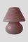 Große Pinke Mushroom Tischlampe aus Muranoglas, 1970er 3