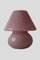 Large Pink Swirl Murano Glass Mushroom Table Lamp, 1970s 3