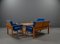 Coffee Table and Armchairs by Rud Thygesen & Johnny Sorensen for Magnus Olesen, 1975, Set of 5, Image 2