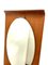 Vintage Oval Mirror with Rectangular Curved Wooden Support, 1950s 7