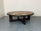 Large Round Ceramic and Oak Coffee Table by Tue Poulsen for Haslev Møbelsnedkeri, Denmark, 1963, Image 1