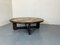 Large Round Ceramic and Oak Coffee Table by Tue Poulsen for Haslev Møbelsnedkeri, Denmark, 1963 4