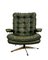 Mid-Century Danish Green Leather and Chromed Easy Chair, 1970s, Image 11
