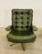 Mid-Century Danish Green Leather and Chromed Easy Chair, 1970s 12