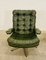 Mid-Century Danish Green Leather and Chromed Easy Chair, 1970s, Image 12