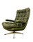 Fauteuil Mid-Century en Cuir Vert et Chromé, Danemark, 1970s 1