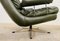 Mid-Century Danish Green Leather and Chromed Easy Chair, 1970s 5