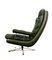 Mid-Century Danish Green Leather and Chromed Easy Chair, 1970s 9