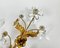 Gilt Metal Sconces with Crystal Flowers from Banci Firenze, Italy, 1950s, Set of 2 9
