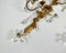 Wandleuchten aus vergoldetem Metall mit Kristallblumen von Banci Firenze, Italien, 1950er, 2er Set 5