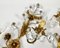 Applique in metallo dorato con fiori in cristallo di Banci Firenze, Italia, anni '50, set di 2, Immagine 10
