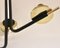 Black Sconce with Brass and White Glass Shades from Lunel, 1960s 5