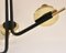 Black Sconce with Brass and White Glass Shades from Lunel, 1960s, Image 5