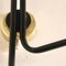 Black Sconce with Brass and White Glass Shades from Lunel, 1960s, Image 6