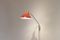 Französische Mid-Century Wandlampe aus Rotem Metall & Messing 3
