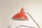 Französische Mid-Century Wandlampe aus Rotem Metall & Messing 9