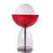 Table Lamp in Transparent and Red Murano Glass by Bottega Veneziana, Image 1