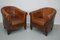 Vintage Dutch Cognac Leather Club Chairs, Set of 2 6