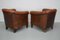 Vintage Dutch Cognac Leather Club Chairs, Set of 2 9