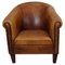 Fauteuil Club Vintage en Cuir Cognac, Pays-Bas 1