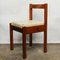 Pine and Cream Vinyl Dining Chairs, 1980s, Set of 4 13