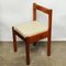 Pine and Cream Vinyl Dining Chairs, 1980s, Set of 4 12