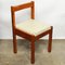Pine and Cream Vinyl Dining Chairs, 1980s, Set of 4 10