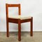 Pine and Cream Vinyl Dining Chairs, 1980s, Set of 4 11