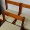 Pine and Cream Vinyl Dining Chairs, 1980s, Set of 4 16